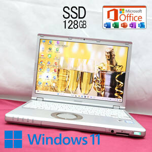 ★中古PC 高性能6世代i3！SSD128GB★CF-SZ5 Core i3-6100U Webカメラ Win11 MS Office 中古品 ノートPC★P72567