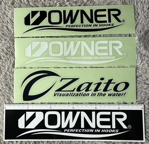 OWNER30cmメジャーステッカー オーナーザイトカッティングステッカー全4枚セット OWNER・Zaito 新品 送料無料 