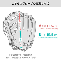 【新品】 ゼット 少年軟式グローブ / オールラウンド用 無料型付け (ZETT グラブ)[NE445]_画像8