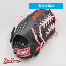 【新品】 ローリングス 軟式グローブ / オールラウンド用 (ピンク / colored by Re-Birth) 型付け済 (Rawlings グラブ)[NE322]_画像1