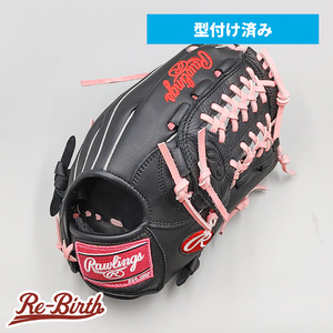 【新品】 ローリングス 軟式グローブ / オールラウンド用 (ピンク / colored by Re-Birth) 型付け済 (Rawlings グラブ)[NE322]