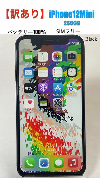 【新品同様訳あり】iPhone12Mini　256GB　SIMフリー　バッテリー100％