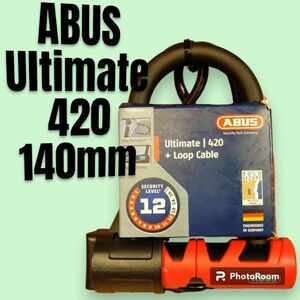 【最強ロック】ABUS Ultimate 420 140㎜ケーブル 自転車の盗難防止に最適なカギ！ アブス アルティメイト 420