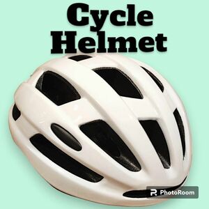 自転車通勤・通学におすすめのヘルメット Lサイズ 58-61cm ホワイト クロスバイクやロードバイクにもおすすめのヘルメット