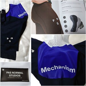 【国内正規代理店購入】PAS NORMAL STUDIOS パスノーマルスタジオ　Men's Mechanism Bibs【サイズM】MADE IN ITALY【ネイビー】【中古品】