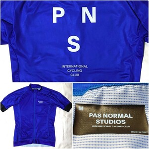 【国内正規代理店購入】PAS NORMAL STUDIOS パスノーマルスタジオ【ブルー】Men's Mechanism Jersey【サイズM】MADE IN ITALY【中古品】