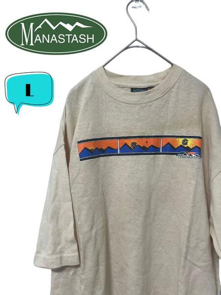 MANASTASH マナスタッシュ ヘンプ コットン Tシャツ L