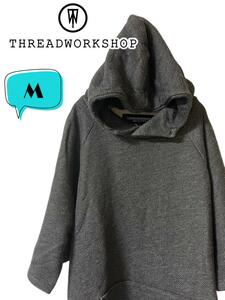 THREADWORKSHOP スレッドワークショップ　半袖ロング丈パーカー　M