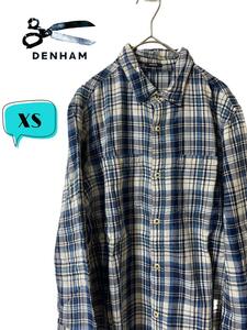 DENHAM デンハム　長袖チェックシャツ　EU XS