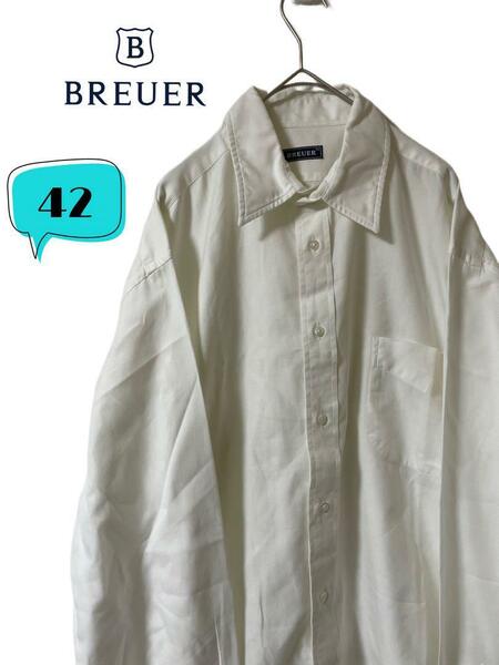 BREUER ブリューワー　メンズ　白シャツ　ドレスシャツ　42