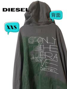 DIESEL ディーゼル　背面刺繍プリントパーカー　XXS