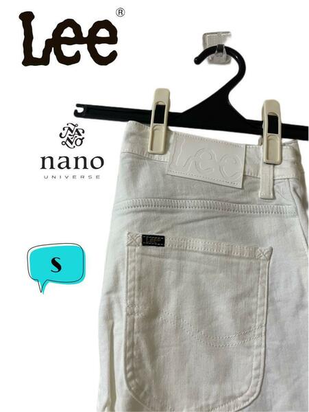 Lee×nano universe 別注 アンクル デニムパンツ S 白