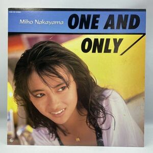 A0302【LP 】 中山美穂 ONE AND ONLY レコード　汚れ有り