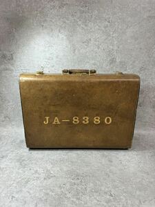  antique bag Pilot bag ja-8380 leather made retro that time thing trunk case leather bag 