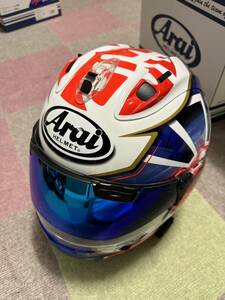 Arai フルフェイスヘルメット　RX-7X　PEDROSA SAMURAI SPIRIT　ペドロサ サムライ スピリット　ブルー　L　(59-60)