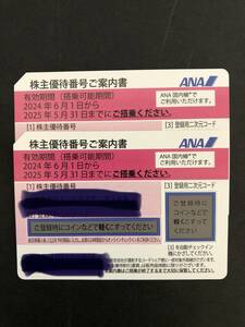 Uー４☆彡　送料無料　ANA　株主優待券　２枚　202５年５月3１日迄有効