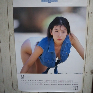 2お宝【雛形あきこ】B2ポスター【1995年】カレンダー切り取り１枚
