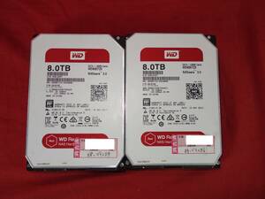 WD Red　WD80EFZX 【8TBx2】 中古 SATA 3.5インチ 内蔵ハードディスク 【10日間保証】