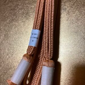 新品未使用品　 帯締め 和装小物 絹　高島屋　　　　D-GM9101 アンティーク品　レトロ　　　　　　　橙 ピンク 2本組