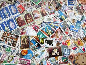 【Ｉ】外国切手 500枚セット 使用済み切手 紙モノ コラージュ 海外 まとめて 大量セット ヴィンテージ アンティーク ジャンクジャーナル