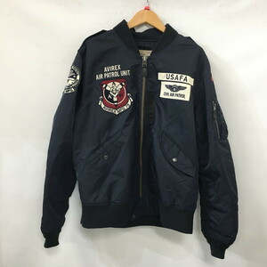 TEI 【中古品】 AVIREX アビレックス L-2 U.S.A.F.A. PATCHED フライトジャケット 2XL XXL ネイビー 6172111 MA-1〈145-240506-AT-5-TEI〉