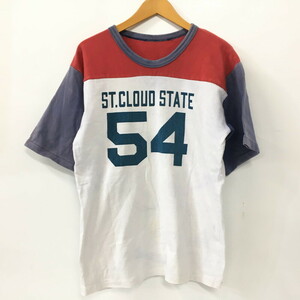 TEI 【中古品】 60'S~70'S 両面染み込み フットボール ナンバリング TEE ''ST. CLOUD STATE '' 54 サイズ不明 〈145-240507-AT-1-TEI〉