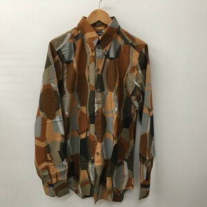 TEI [ secondhand goods ] DOLCE&GABBANA G5511T FS5FE GOLD DRESS SHIRT total pattern long sleeve shirt shirt brand 40 BROWN (141-240515-MK-24-TEI)
