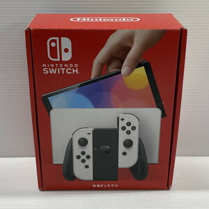 IZU 【中古品】 Nintendo Switch ニンテンドースイッチ 本体 有機ELモデル ホワイト 〈034-240520-KM-02-IZU〉
