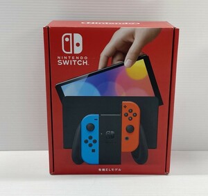 IZU 【中古品】 Nintendo Switch ニンテンドースイッチ 本体 有機ELモデル ネオンブルー ネオンレッド 〈034-240506-AS-04-IZU〉