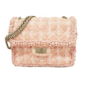 [4IA0204] сумка для плеча Chanel/Matrasse/2,55/W цепь/твид/розовый/серебряный кронштейн [используется] дамы