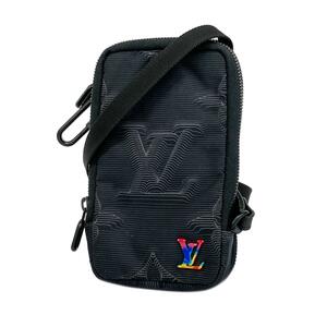 ★最終価格 【4hc3858】ルイヴィトン/フォンポーチ/3Dモノグラム/LouisVuitton2054/ダブルフォンポーチ/M80141/ブラック