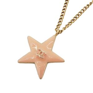 [4jib023] Chanel колье / здесь Mark / звезда type Star /GP металлизированный / Gold / розовый /03A [ б/у ] женский 