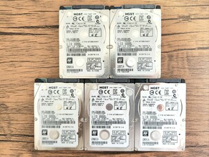 【送料無料】中古HDD 5台セット 500GB HGST SATA 5400RPM 16MB 7mm 2.5インチ 動作確認済 健康状態:正常 Z5K500-500 HDD 5個セット ③