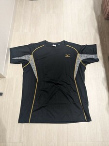 MIZUNO トレーニング用 プラクティスシャツ 半袖Tシャツ 黒 ドライシャツ Tシャツ スポーツ