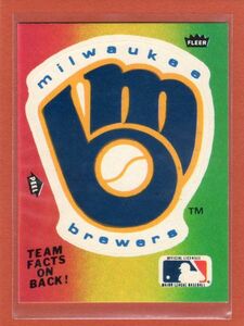 ●1983FLEER　ロゴ・ステッカー・カード　ミルウォーキー・ブルワーズ