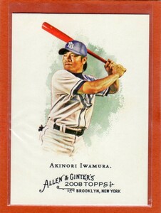 ●岩村明憲　カード　Vol.102　2008TOPPS ALLEN & GINTER'S #112　タンパベイ・レイズ