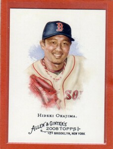 ●岡島秀樹　カード　Vol.45　2008TOPPS ALLEN & GINTER'S #296　ボストン・レッドソックス