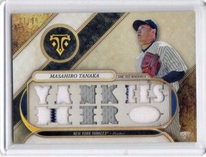 ★田中将大　カード　Vol.134　2017TOPPS TRIPLE THREADS RELICS #TTR-MT1　3色・11ピース・ジャージ　36枚限定　ニューヨーク・ヤンキース