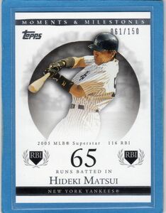 ●松井秀喜　カード　Vol.906　2006TOPPS M&M　150枚限定　打点