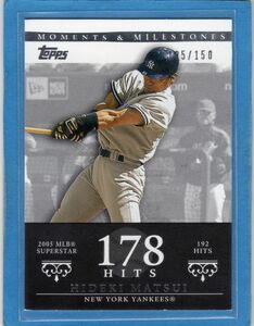 ●松井秀喜　カード　Vol.890　2007TOPPS M&M　150枚限定　安打