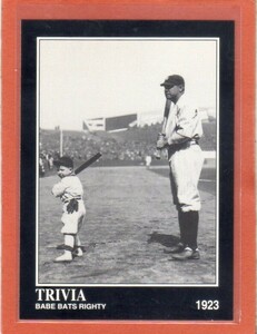 ●ベーブ・ルース　カード　Vol.104　1992MEGACARDS THE BABE RUTH COLLECTION #104　右打席!?　ニューヨーク・ヤンキース