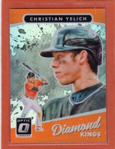 ●クリスチャン・イエリッチ　カード　Vol.24　2017PANINI DONRUSS OPTIC PRIZM DIAMOND KINGS #15　MVP　首位打者　Gグラブ　マーリンズ