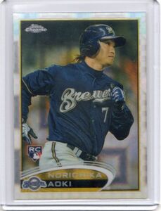 ●青木宣親　カード　Vol.75　2012TOPPS CHROME REFRACTOR #184 イクスフラクター　ルーキー　ミルウォーキー・ブルワーズ