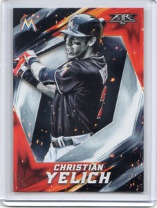 ●クリスチャン・イエリッチ　カード　Vol.20　2017TOPPS FIRE #109　MVP　首位打者　ゴールドグラブ　マイアミ・マーリンズ