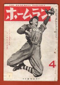 プロ野球雑誌『ホームラン』　昭和23年4月号　別当　青田　藤本