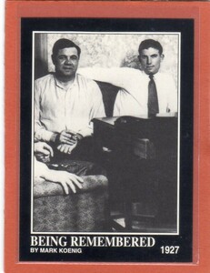 ●ベーブ・ルース　カード　Vol.154　1992MEGACARDS THE BABE RUTH COLLECTION #154　練習後　ニューヨーク・ヤンキース