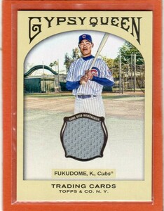 ★福留孝介　カード　Vol.16　2011TOPPS GYPSY QUEEN RELICS #GQR-KF　ジャージ　シカゴ・カブス