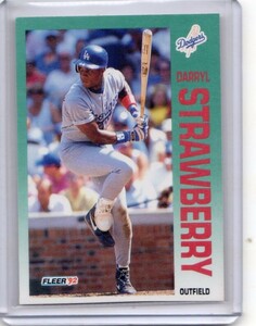 ●ダリル・ストロベリー　カード　Vol.450　1992FLEER #471　ロサンゼルス・ドジャース