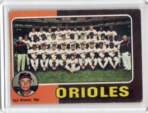 ●ボルチモア・オリオールズ　カード　Vol.1　1975TOPPS #117　アール・ウィーバー監督