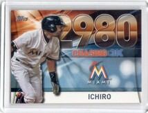 ●イチロー　カード　Vol.2526　2016TOPPS CHASING 3K #3000-50　代打ヒット　MLB通算2980安打　マイアミ・マーリンズ_画像1